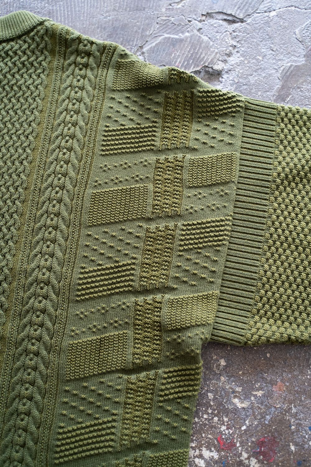 YASHIKI - 【ラスト1点】【22AW】Arare Knit(MATCHA) | Salty