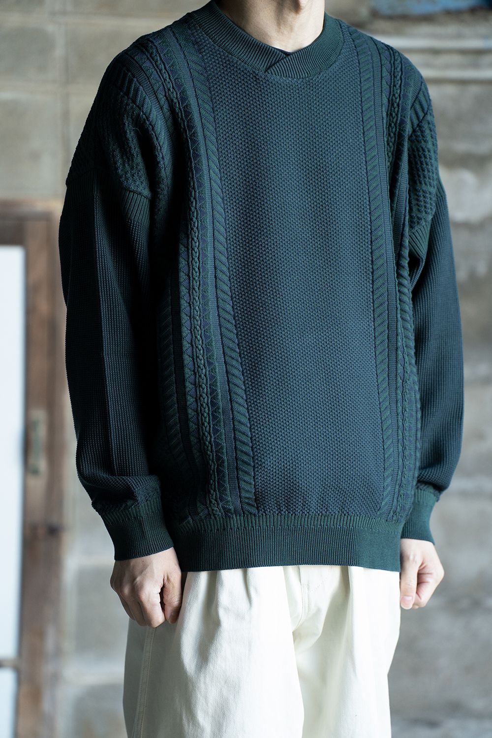 YASHIKI - 【ラスト1点】【22SS】Funaato Knit(NAVY) | Salty