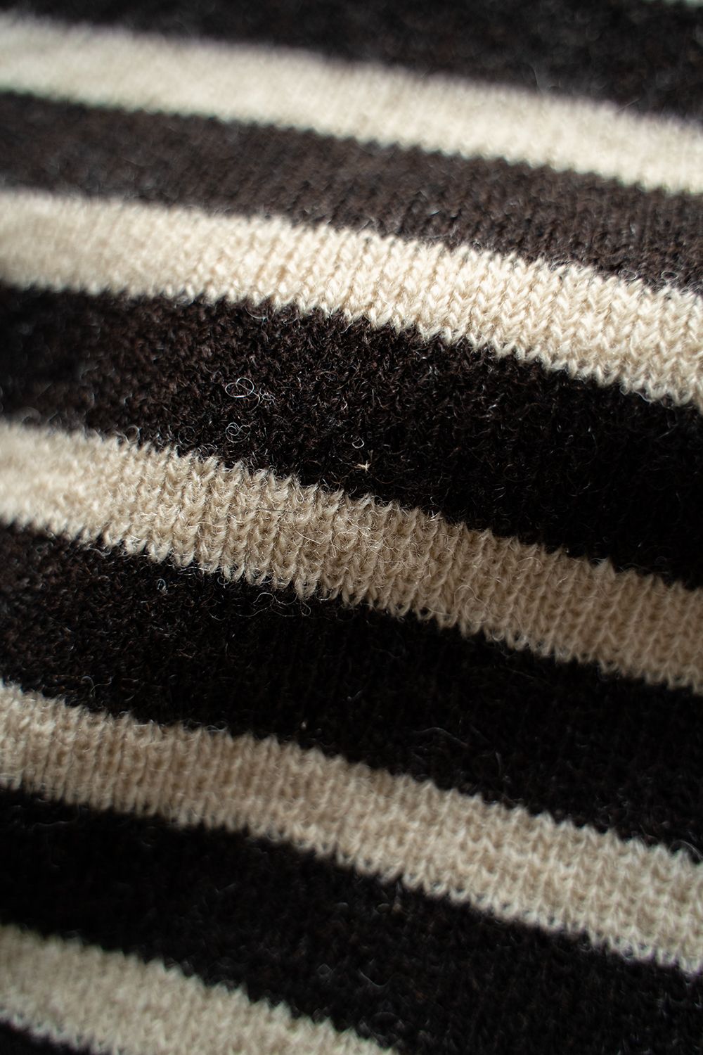 【ラスト1点】Hard twisted Shetlandwool GOB sweater(BROWN×WHITE)