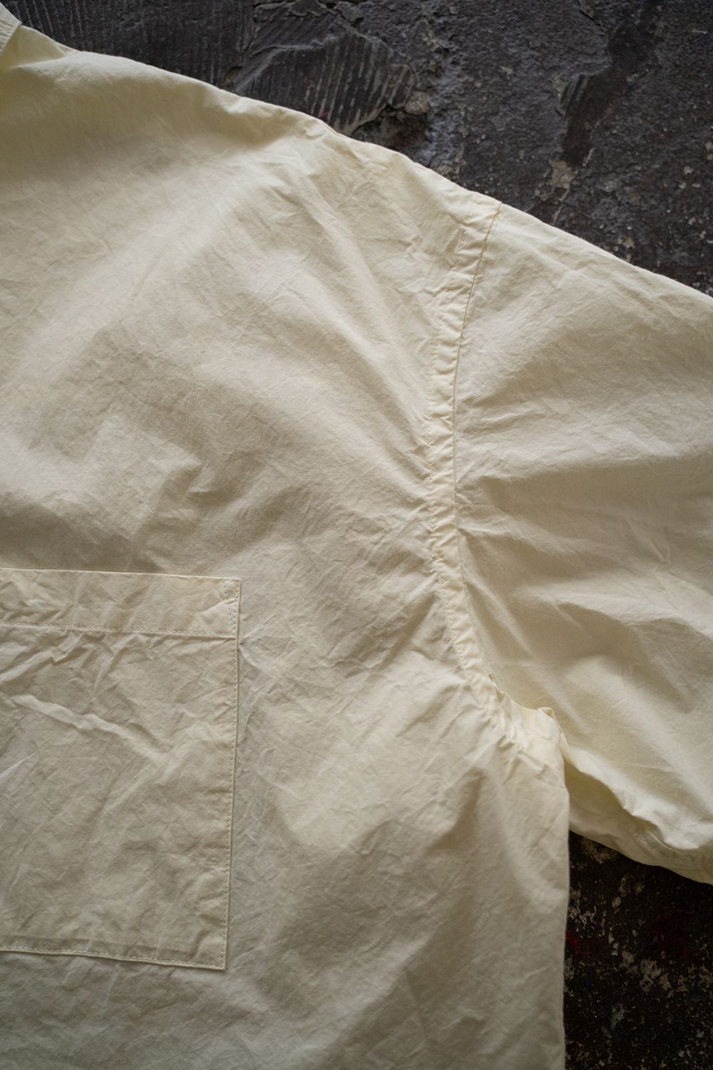 【ラスト1点】【25SS】タイプライター半袖オーバーシャツ(LIGHT YELLOW)