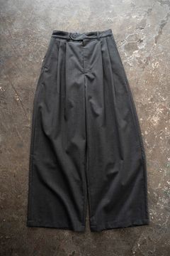 【ラスト1点】【24SS】Tropical Cloth Wide Pants/トロピカルクロスワイドパンツ(CHARCOAL)
