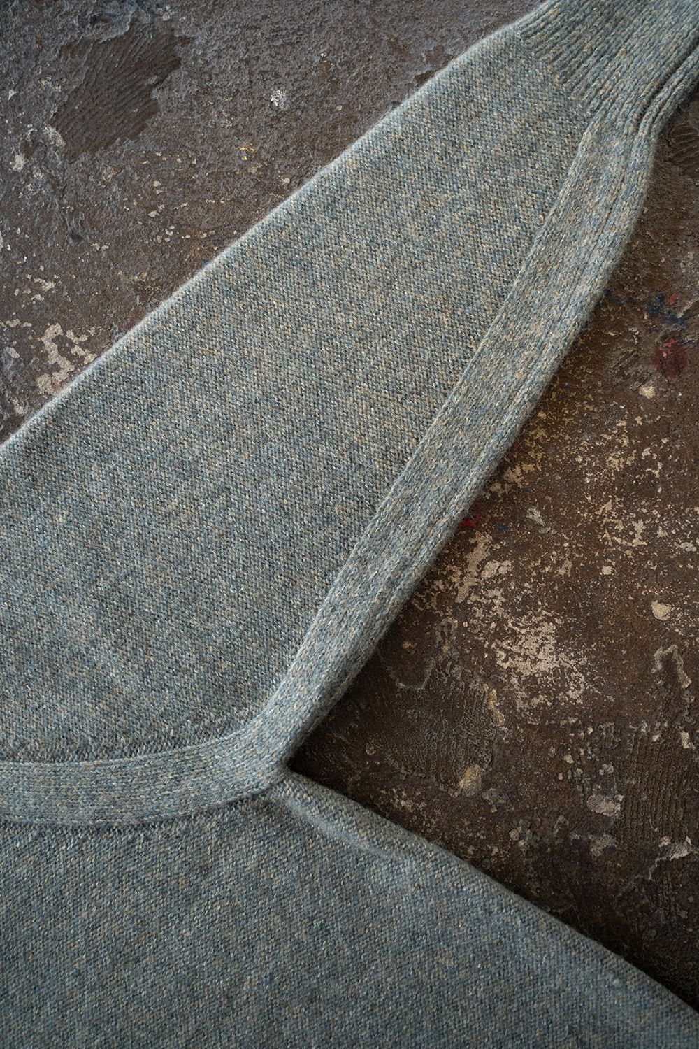 【ラスト1点】Yak/Shetland wool/Nep crew neck sweater(MIST)