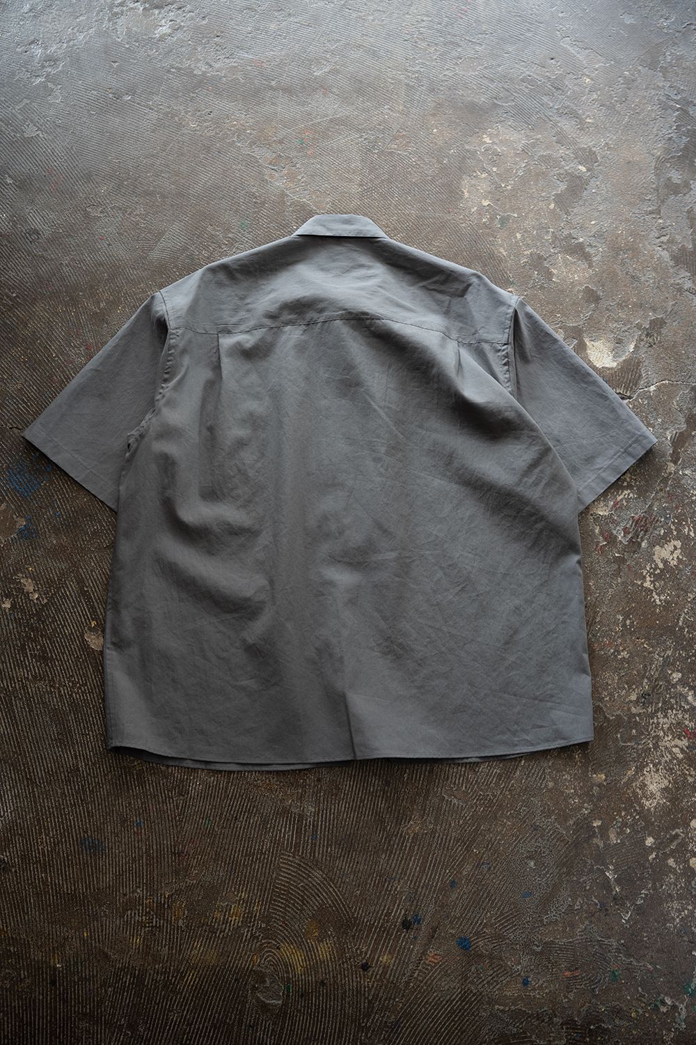 【26SS】コットンブロード半袖シャツ(GREY)