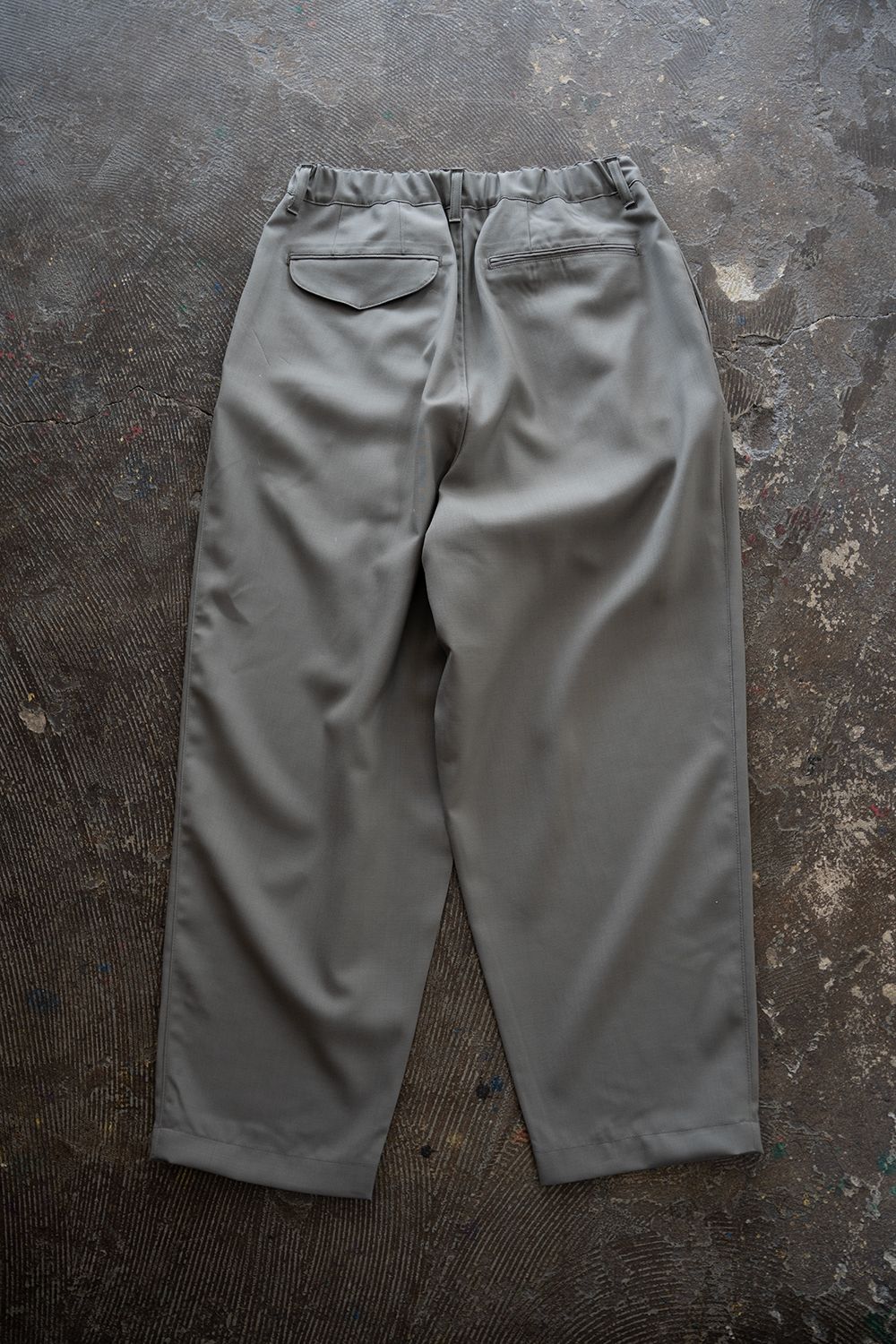 【26SS】ウォッシャブルウールイージースラックス(GREY)