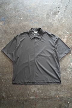 【ラスト1点】【23SS】強撚コットンカットソーポロ(CHARCOAL)