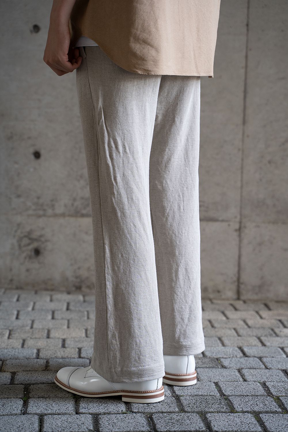 【ラスト1点】High Waist Flare Easy Pants/ハイウエストフレアイージーパンツ(NATURAL)