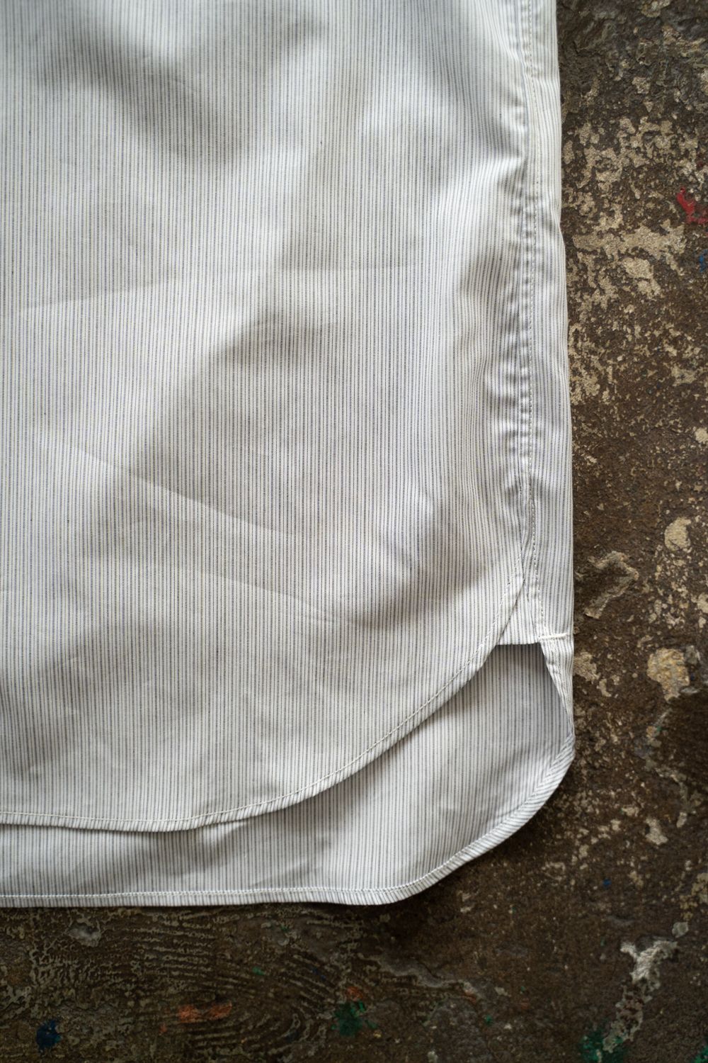 【25AW】ブロードレギュラーカラーシャツ(GRAY STRIPE)