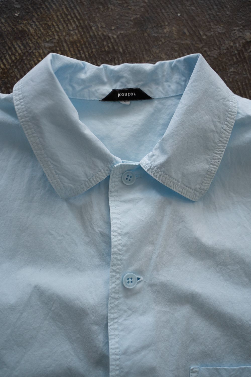 【ラスト1点】【25SS】タイプライター半袖オーバーシャツ(ICE BLUE)