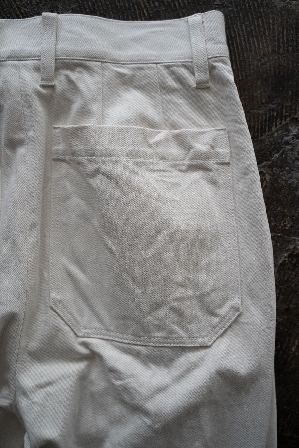 【25SS】1-Tack Bootcut Denim Pants/1タックブーツカットデニムパンツ(OFF WHITE)