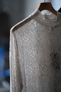 【ラスト1点】Geometric Flower Lace Pullover/ジオメトリックフラワーレースプルオーバー(ECRU)