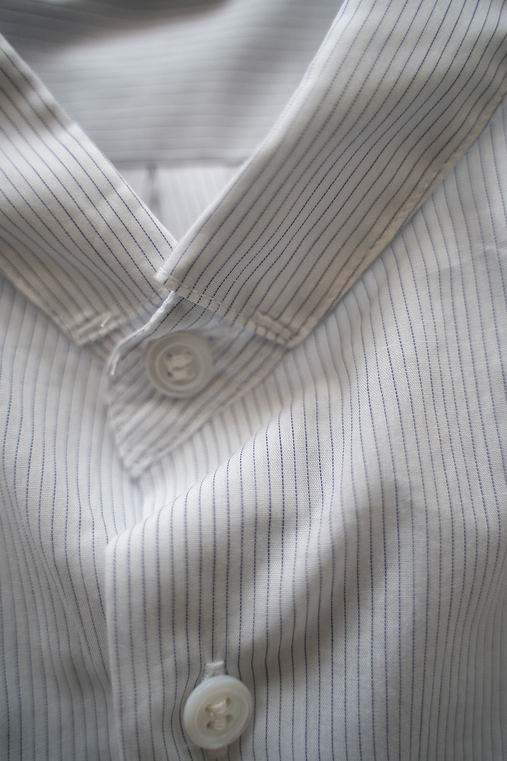 【ラスト1点】【25SS】極小襟ストライプシャツ(WHITE)