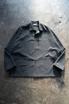 【ラスト1点】【23SS】強撚ポリエステルドルマンジャケット(INK BLACK)