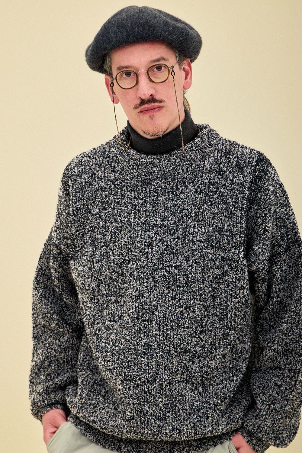【25AW】Shusetsu Boucle Knit(MIX GRAY)