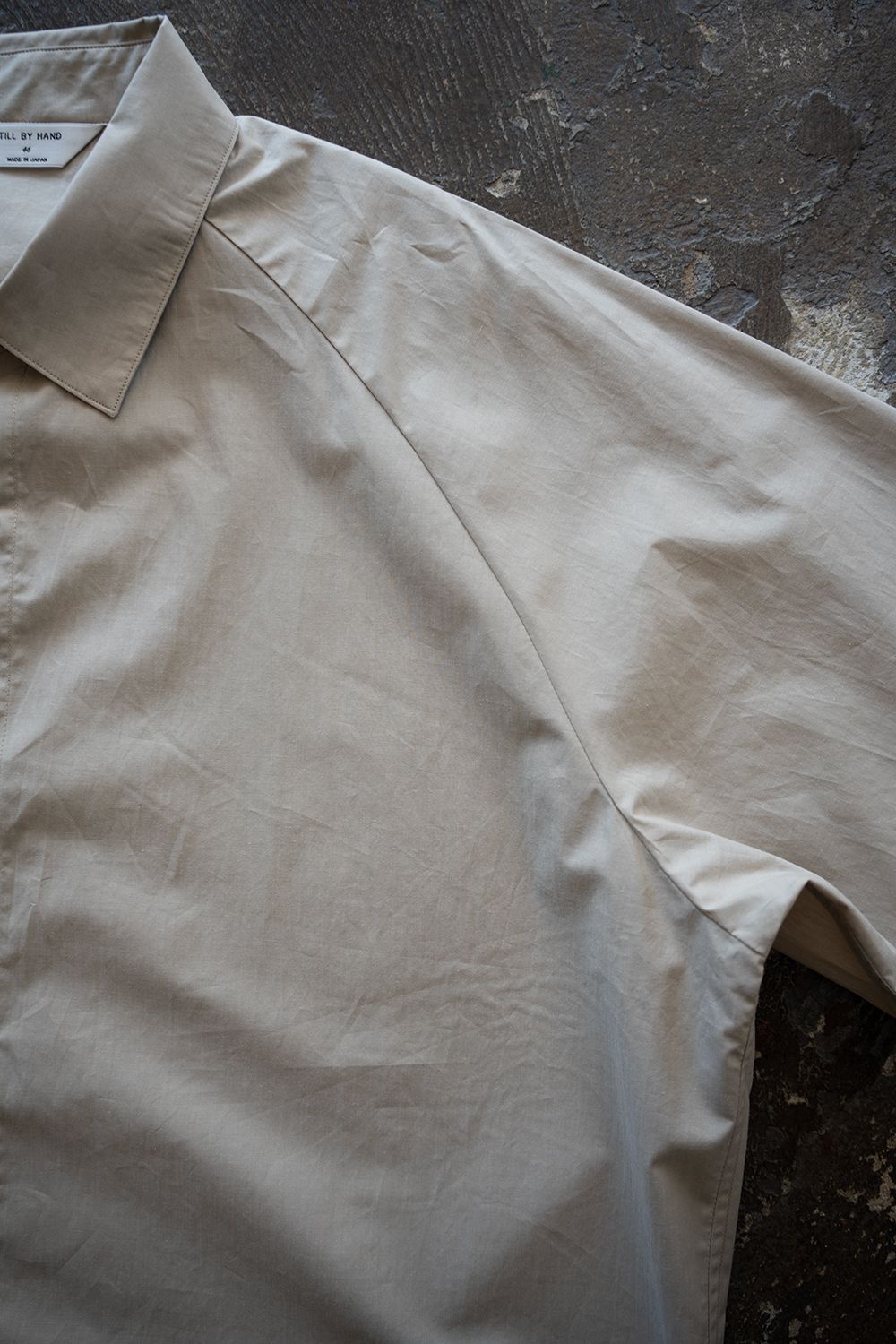 【25AW】コットンラグランスリーブシャツ(BEIGE)