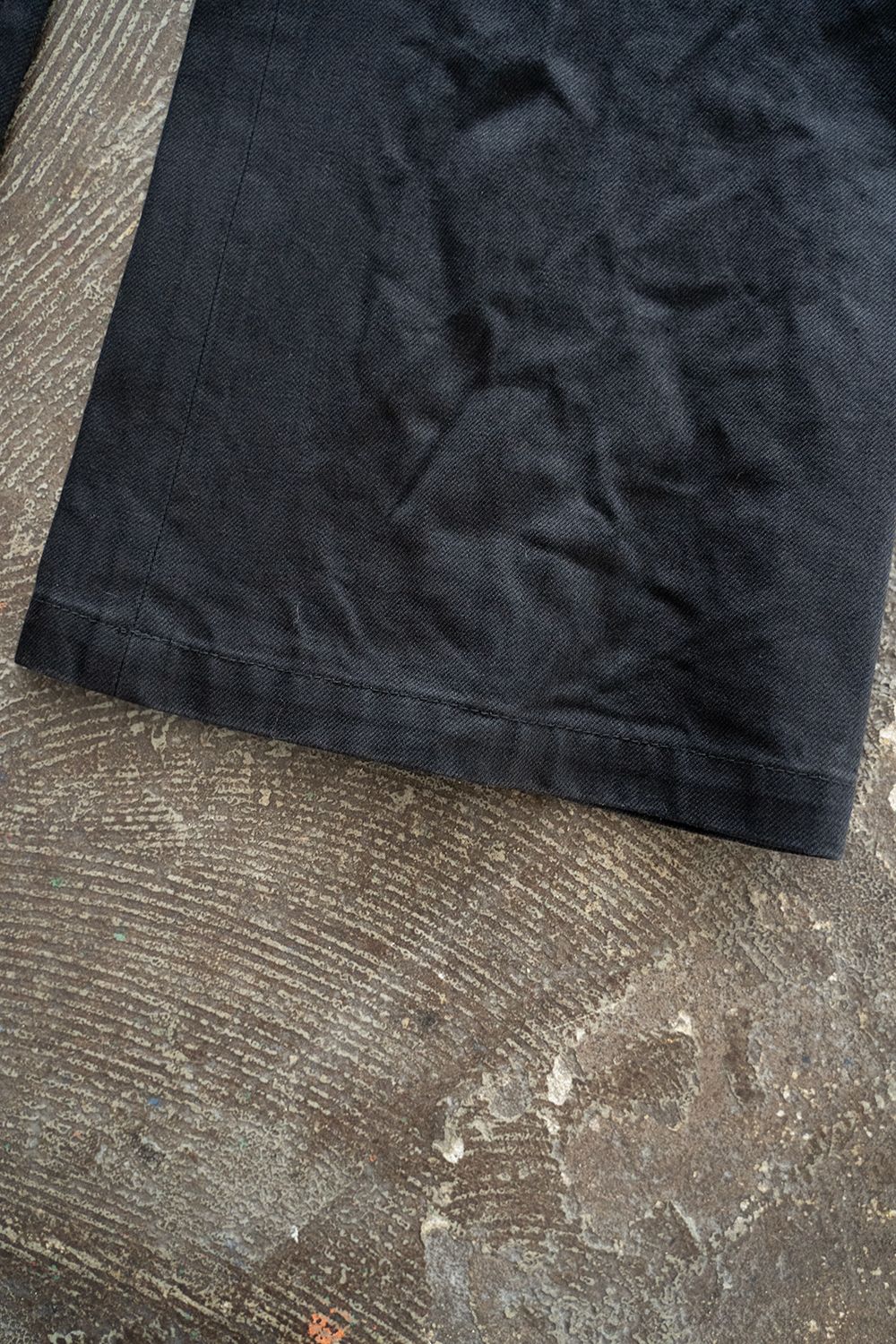 【ラスト1点】【25SS】1-Tack Bootcut Denim Pants/1タックブーツカットデニムパンツ(BLACK)