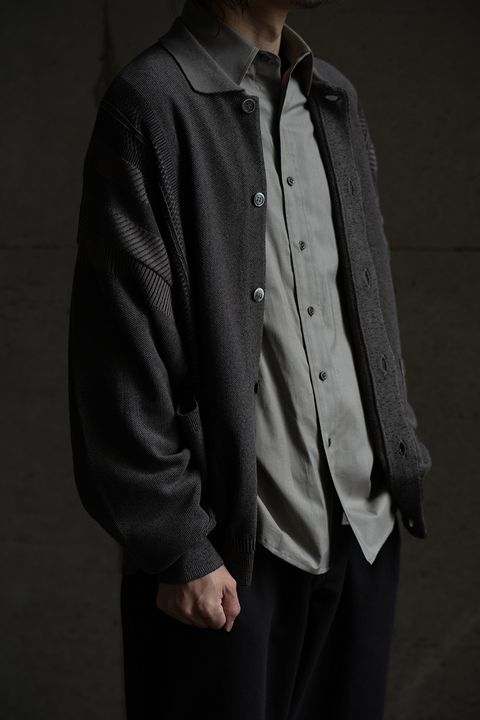 【26SS】Kokuu Collar Cardigan(GREIGE)