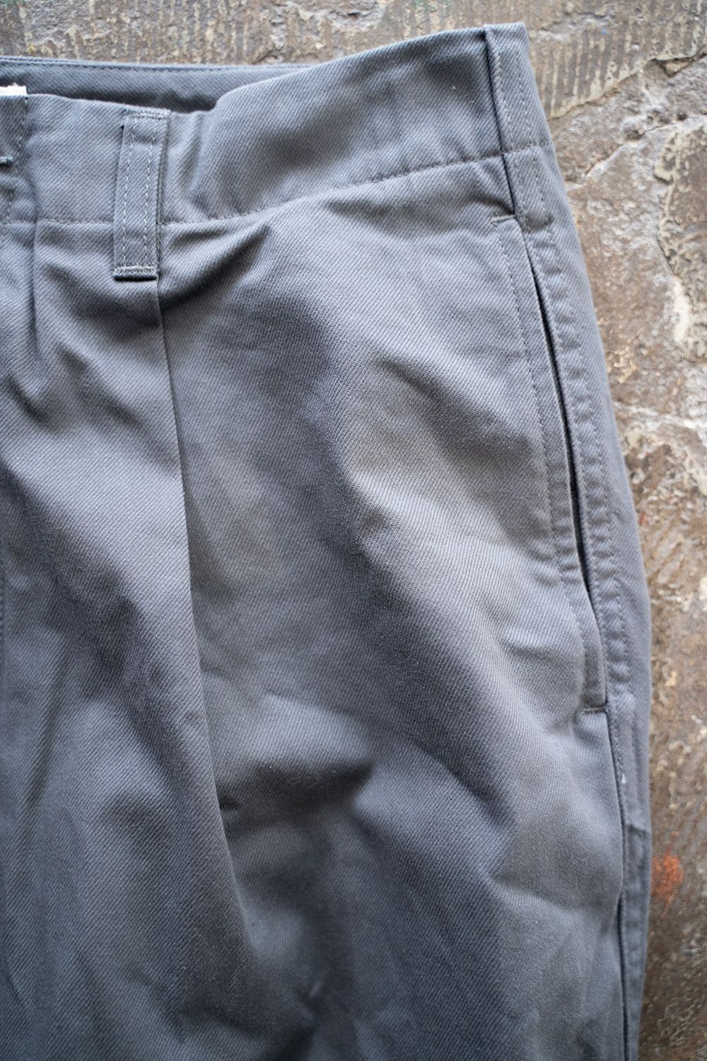 【ラスト1点】【23SS】コットンドリルワイドパンツ(BLUE GRAY)