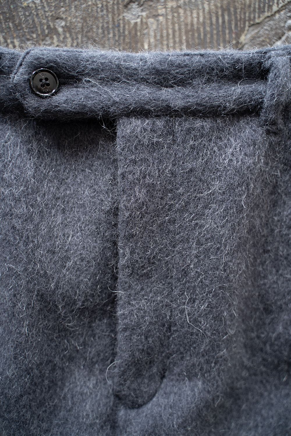 【25AW】Mohair Shaggy Tapered Pants/モヘアシャギーテーパードパンツ(CHARCOAL)
