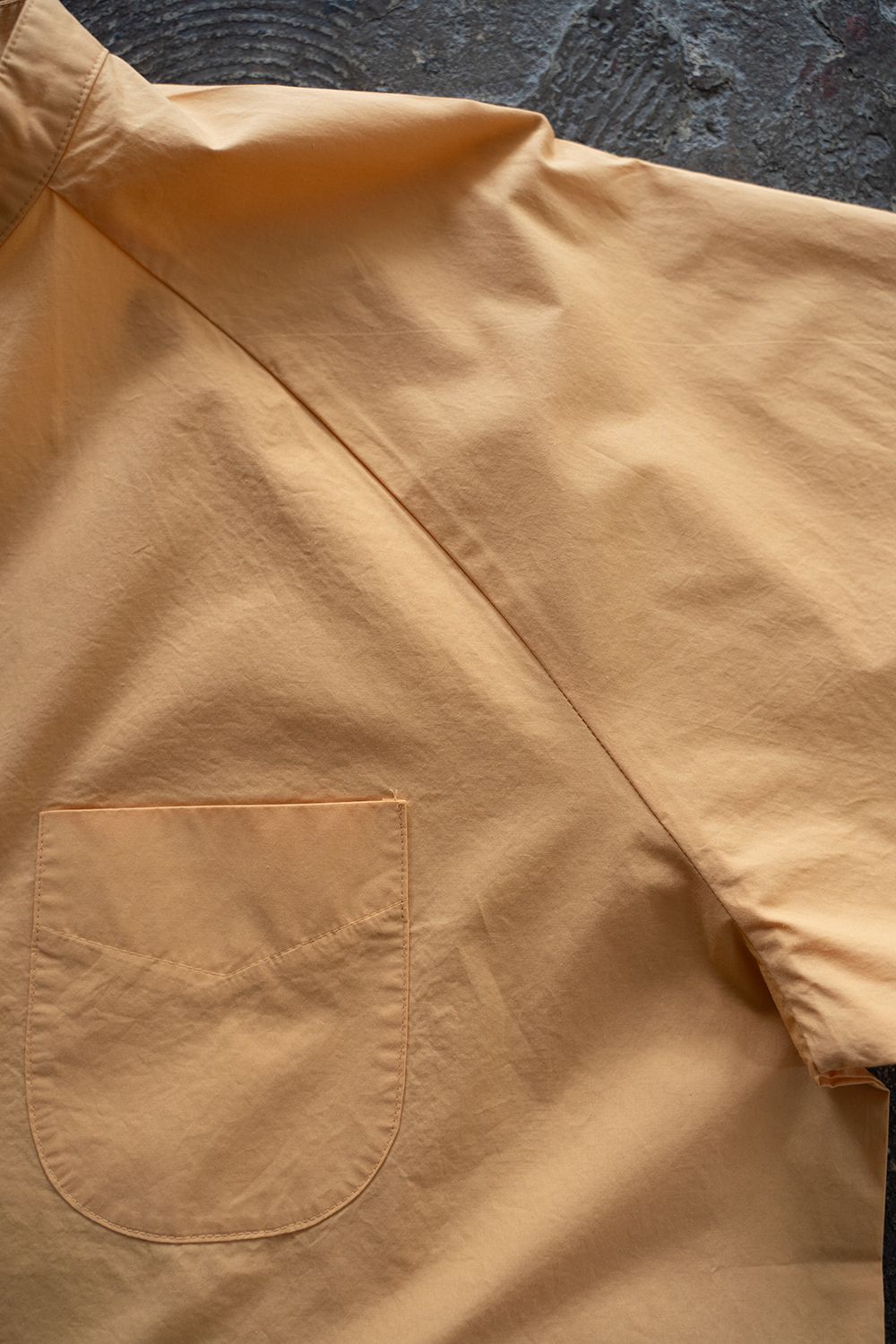 【ラスト1点】【23SS】Over Sized Band Collar Shirts(GUAVA ORANGE)