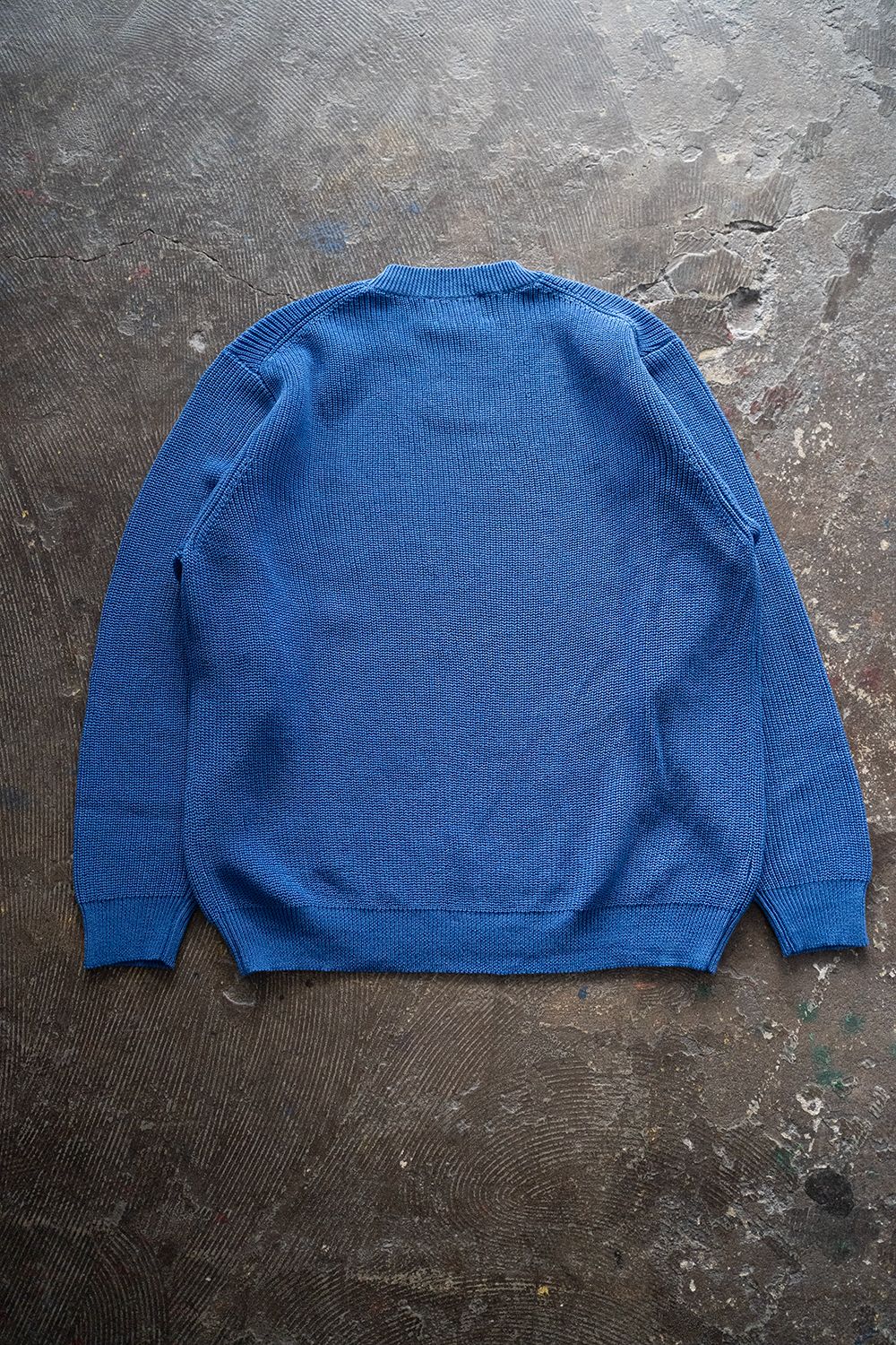 【ラスト1点】【23SS】擬麻コットンクルーネックニット(BLUE)