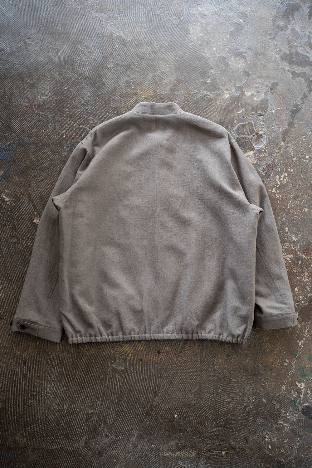 【ラスト1点】【24AW】リネン×ウールスタンドカラーブルゾン(TAUPE)