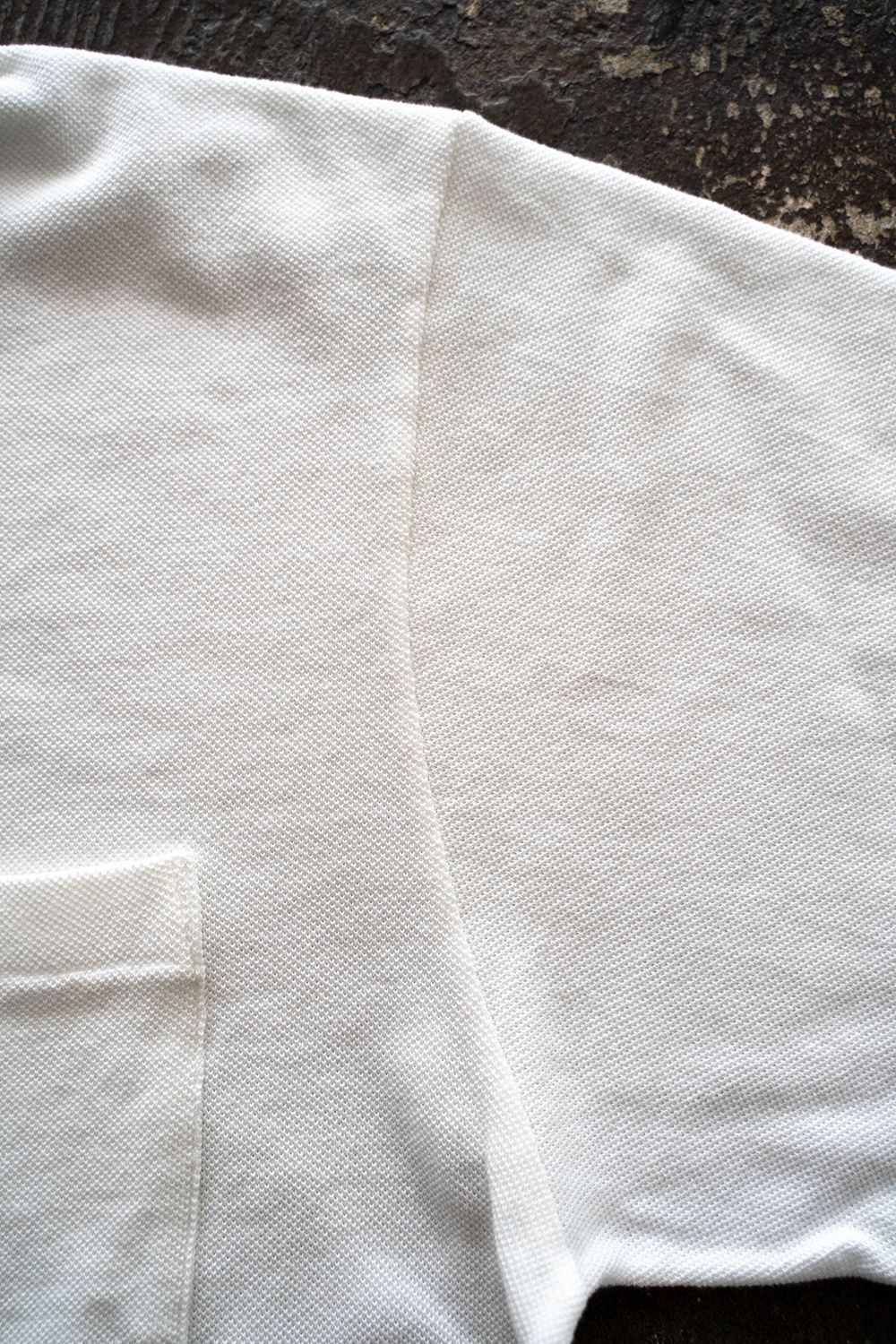 【ラスト1点】スビンコットン40//-吊りカノコポロシャツ(OFF WHITE)