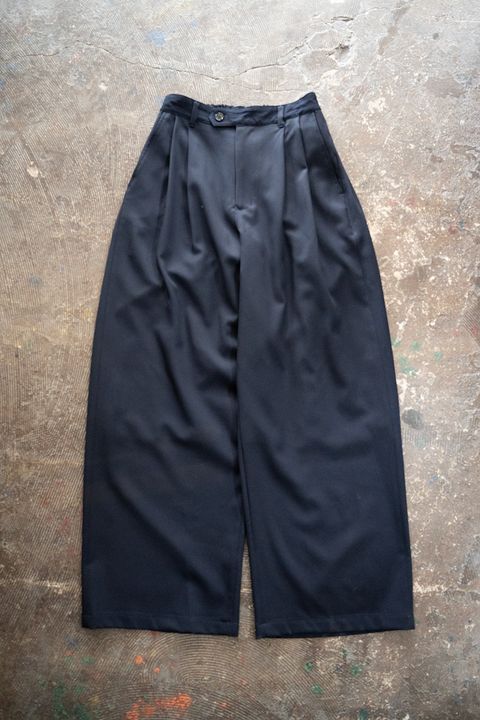 【ラスト1点】【26SS】2Tuck Wide Easy Pants/2タックワイドイージーパンツ(NAVY)