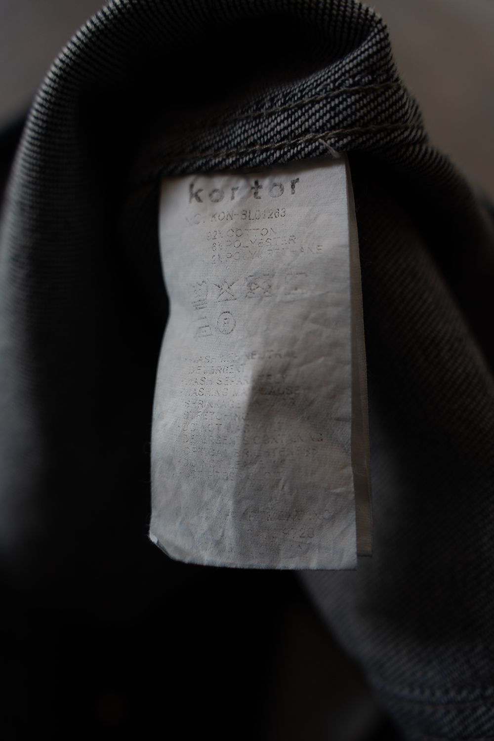 【26AW】Washed Flocked Denim Jacket(FADED GRAY)