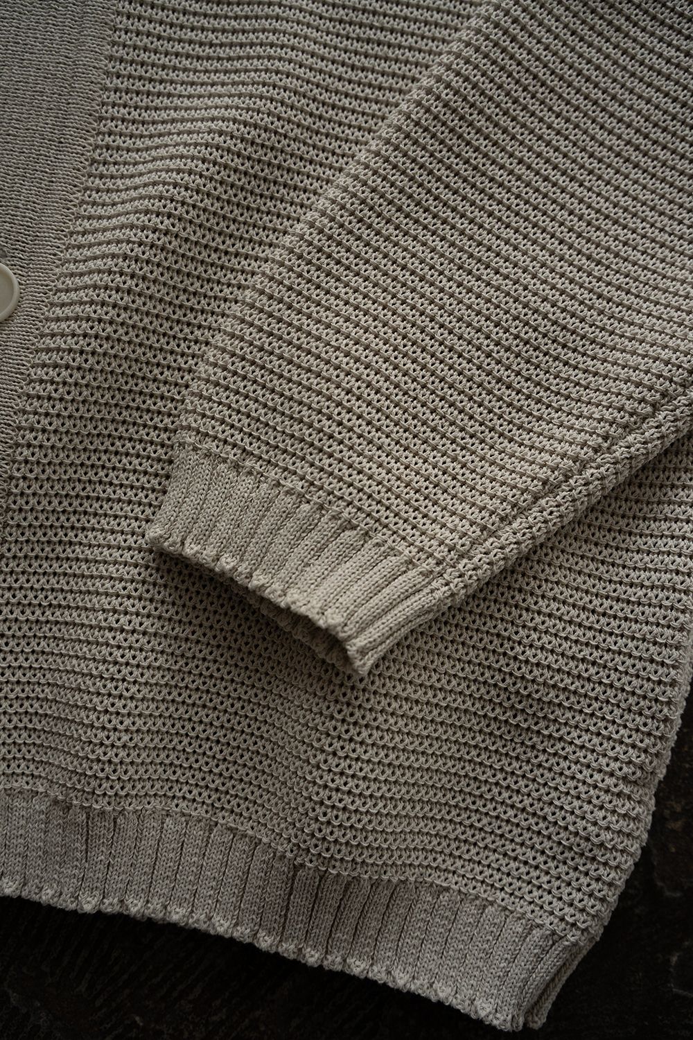 【26SS】和紙混7Gニットブルゾン(TAUPE)