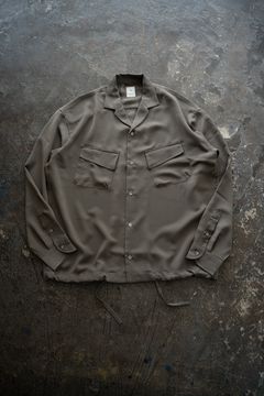 【26SS】PE Drape Fatigue Shirt/ポリエステルドレープファティーグシャツ(KAHKI)