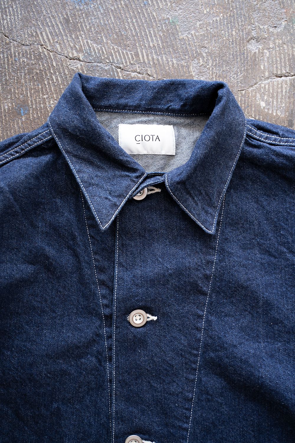 CIOTA - 【ラスト1点】インディゴスビンコットン 11.5oz デニムカバーオール(NAVY ONE WASH) | Salty