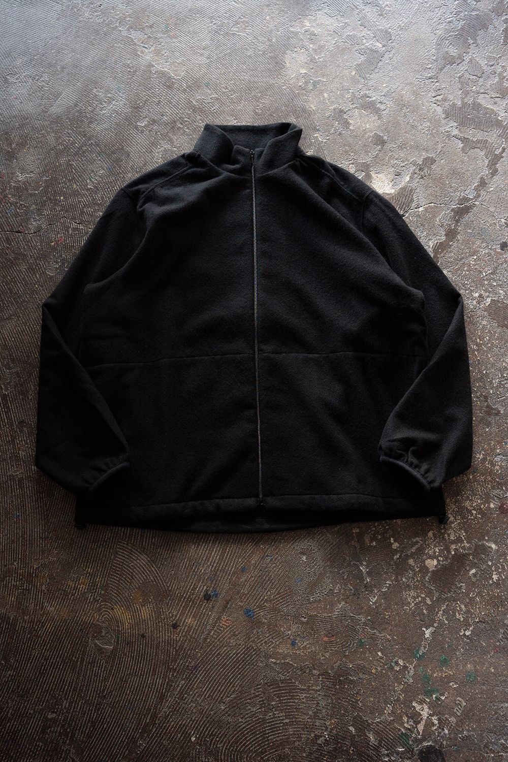 【26AW】カシミア混ジップブルゾン(BLACK)