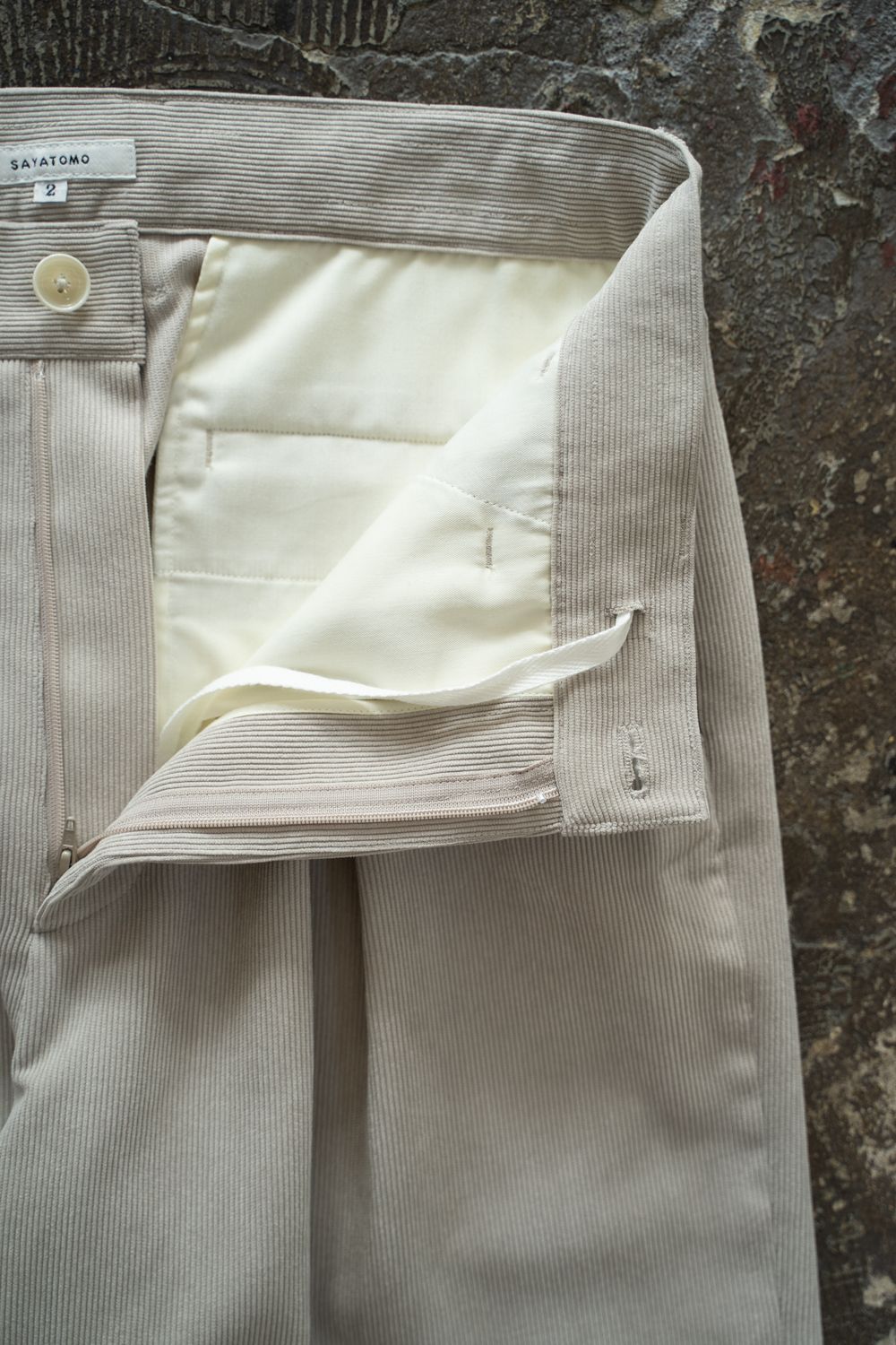 【26AW】2-Tack Corduroy Baggy Trousers/2タックコーデュロイバギートラウザーズ(LIGHT BEIGE)