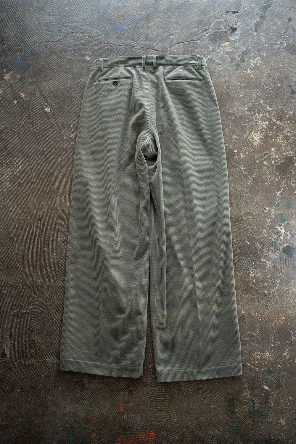 【24AW】Sucker Cord Tuck Pants/サッカーコーデュロイタックパンツ(KHAKI)