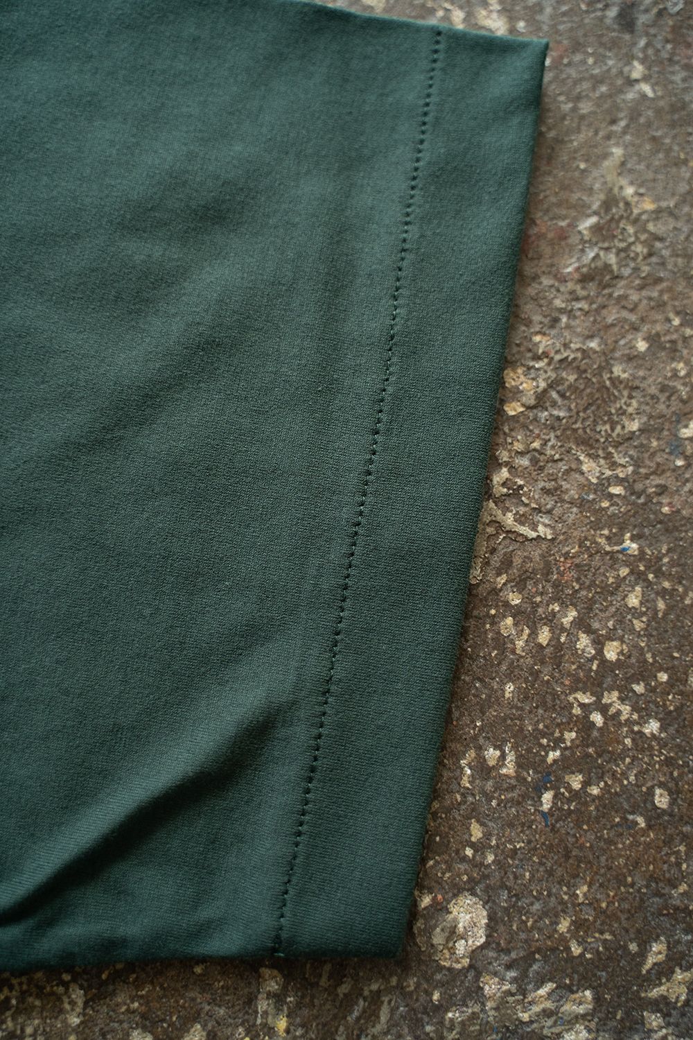 【ラスト1点】【25SS】オーバーサイズネックリブTシャツ(GREEN)