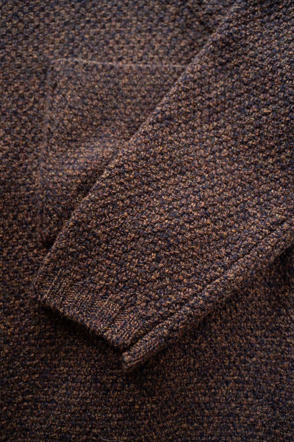 【25AW】5Gニットジップブルゾン(MELANGE BROWN)