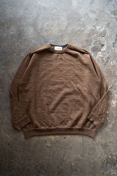 【23AW】ベビーアルパカクルーネックニット(BROWN)