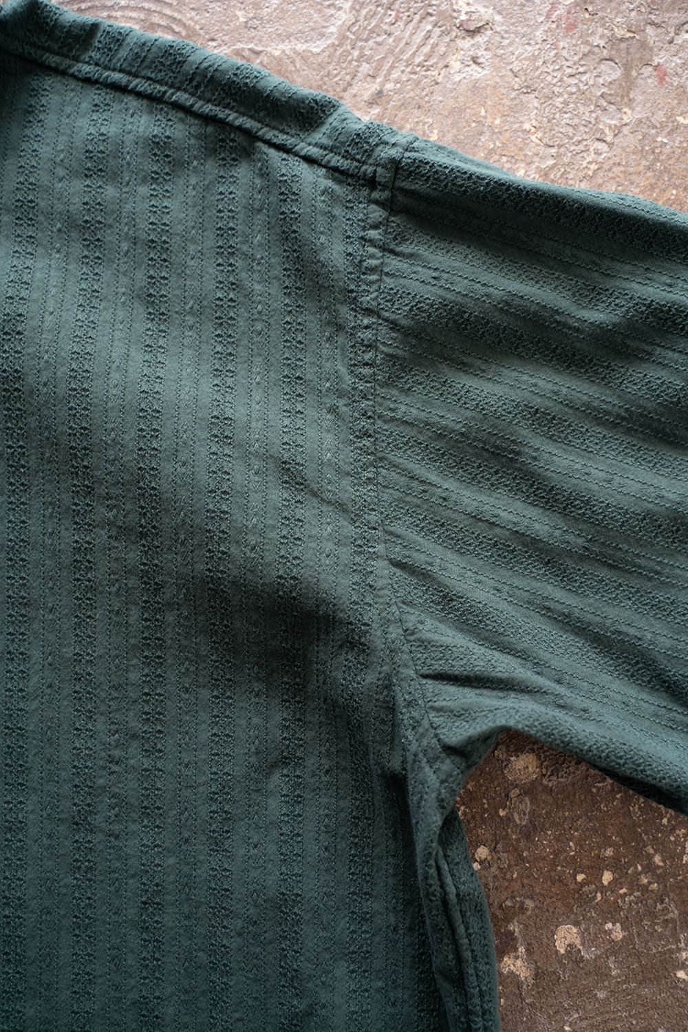 【ラスト1点】【23SS】Garmentdye Leno Cloth L/S Shirt/ガーメントダイレノクロスロングスリーブシャツ(GREEN)