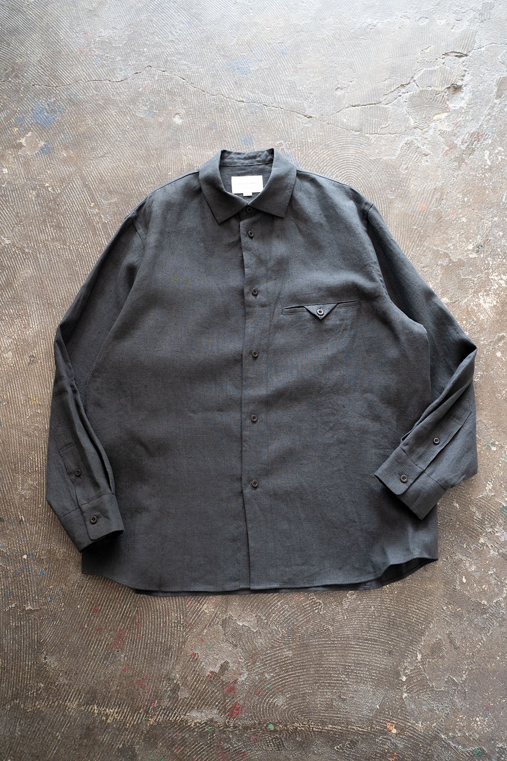 STILL BY HAND - 【ラスト1点】【22AW】リネンオックスシャツ(CHARCOAL