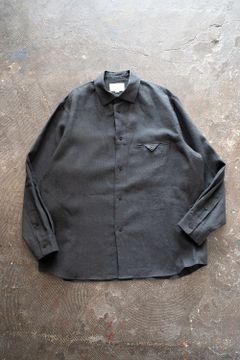 【ラスト1点】【22AW】リネンオックスシャツ(CHARCOAL)