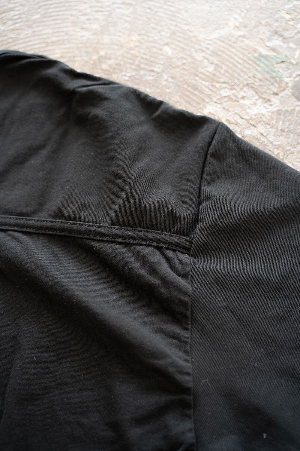 【ラスト1点】Back Shirt Tee/強撚天竺Tシャツ(BLACK)