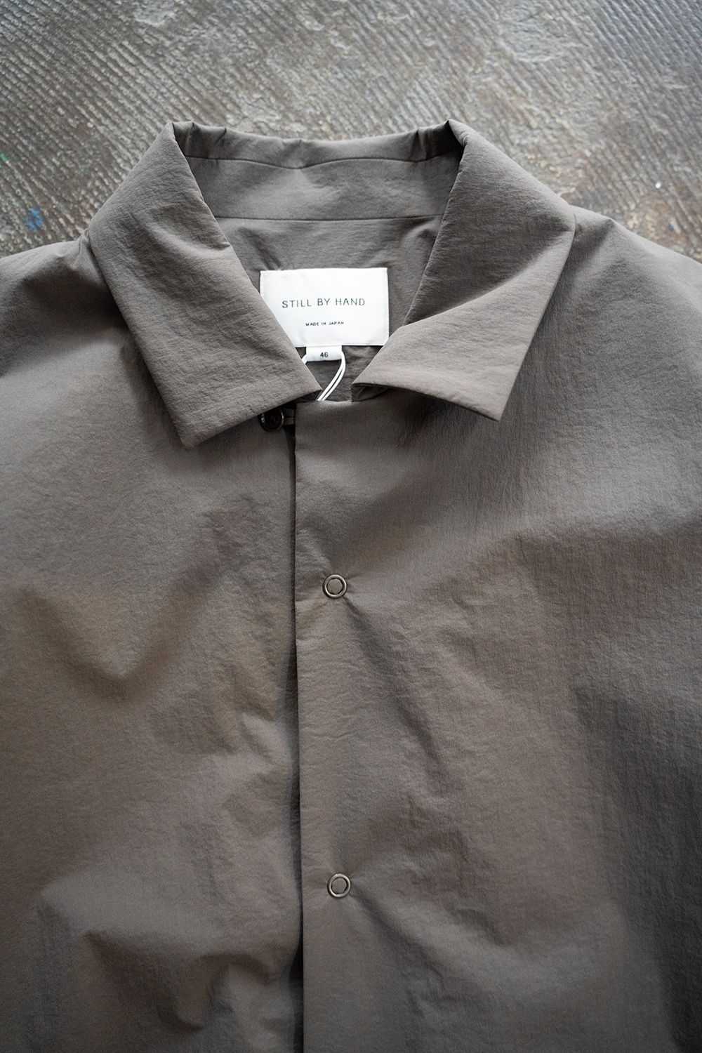 【25AW】シンサレートオープンカラーシャツブルゾン(CHARCOAL BROWN)