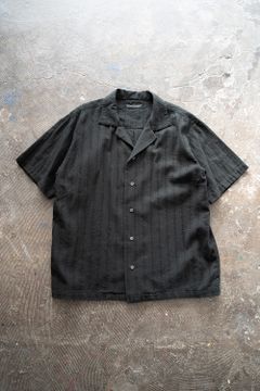 【ラスト1点】【23SS】Garmentdye Leno Cloth S/S Shirt/ガーメントダイレノクロスショートスリーブシャツ(BLACK)
