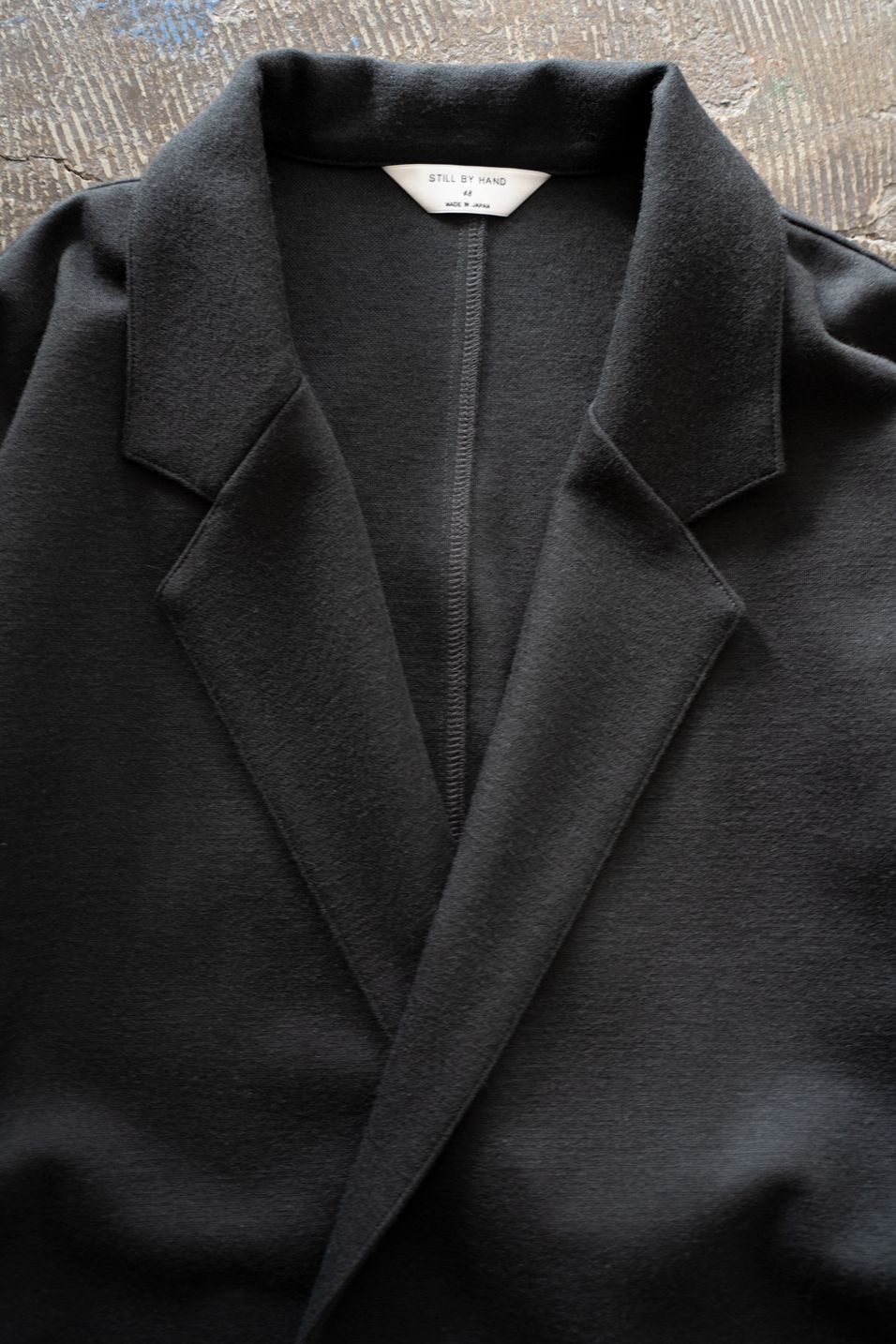 【25AW】ウールジャージーダブルジャケット(CHARCOAL)