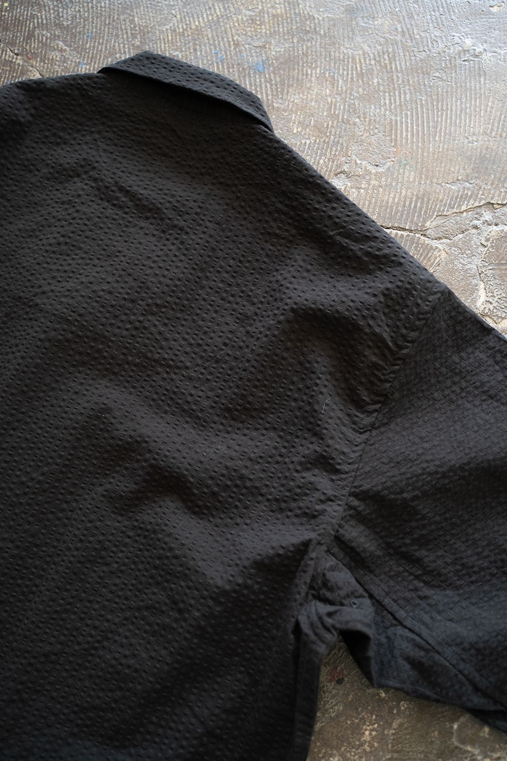 【25SS】"week s/s"pajama【セットアップ】(seersucker BLACK)