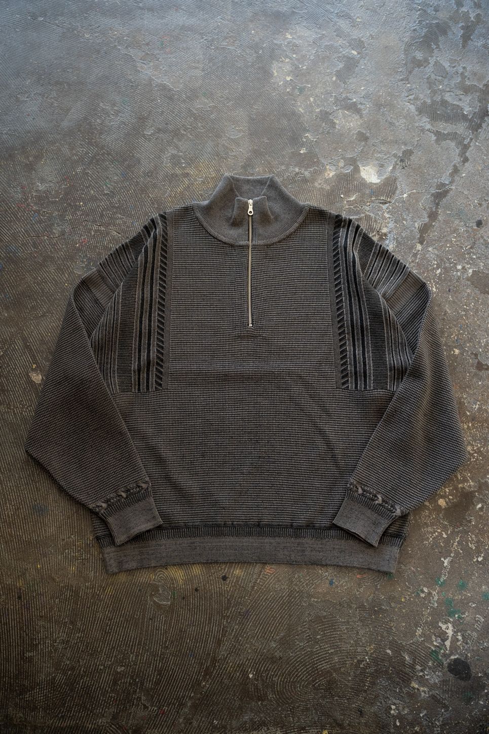 【25AW】Fuyushigure Half Zip Knit(GREIGE)