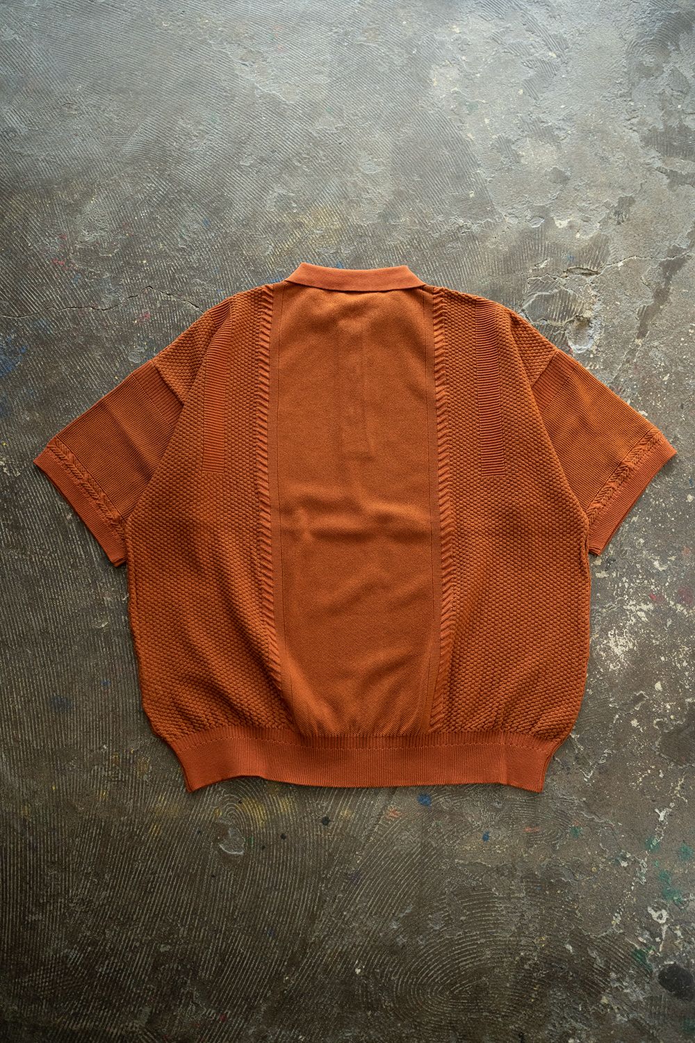 YASHIKI - 【ラスト1点】【23SS】Tsubomi Knit Polo(ORANGE