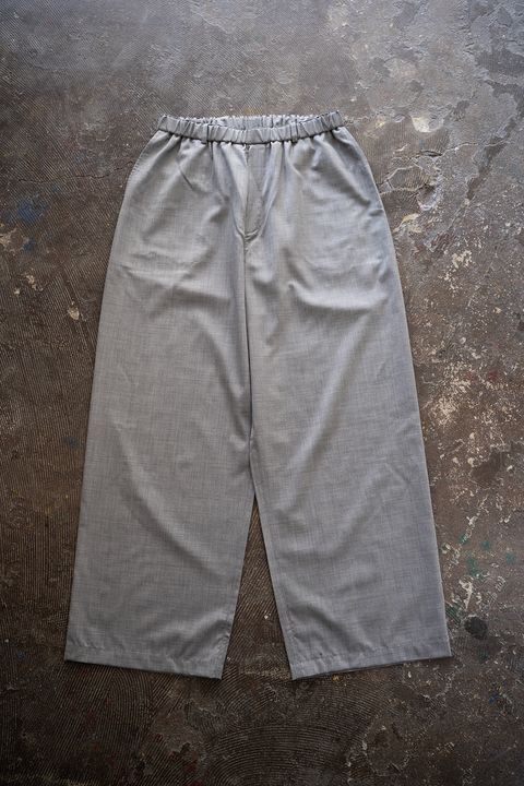 エアリーウールワイドパンツ(薄灰)