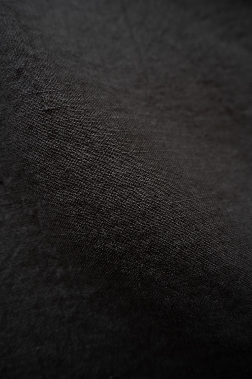 【26SS】ドルマンスリーブリネンオープンカラー半袖シャツ(BLACK)