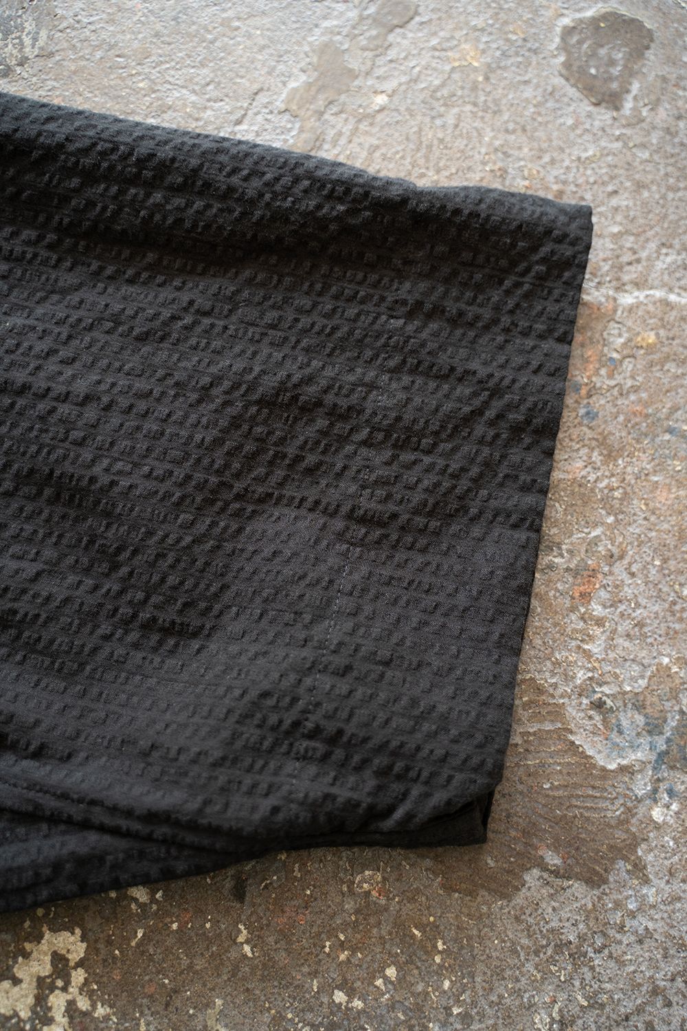 【25SS】"week s/s"pajama【セットアップ】(seersucker BLACK)